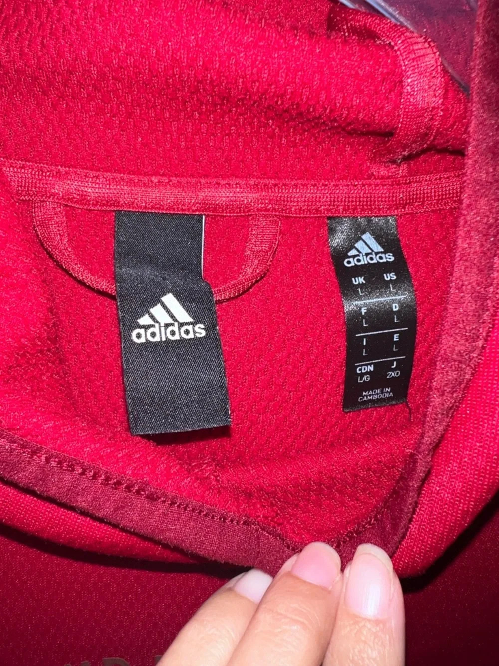 Size Large Adidas Team Issue Badge of Sport Hoodie